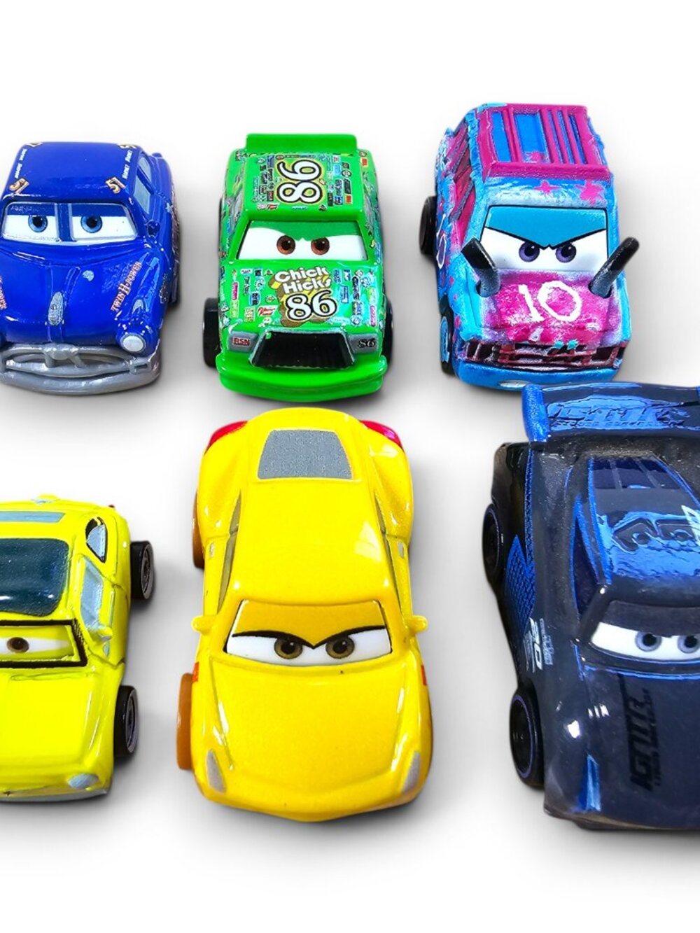 Mattel Disney Pixar Cars Mini Racers Diecast Lot of 6 Doc Blind Spot Luigi 1.5"